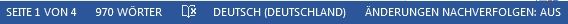 Statusleiste Word 2013 Änderungen nachverfolgen Statusleiste Word 2013 Änderungen nachverfolgen