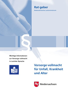 Ratgeber Vorsorgevollmacht Leichte Sprache Cover