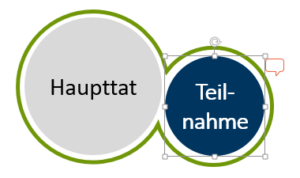 Markiertes Folienobjekt mit Sprechblasensymbol Markiertes Folienobjekt mit Sprechblasensymbol