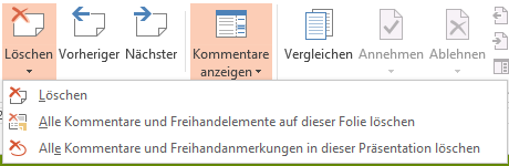 Alle Kommentare löschen Alle Kommentare löschen