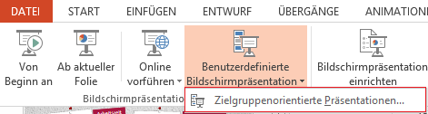 Screenshot PowerPoint: Zielgruppenorientierte Präsentationen