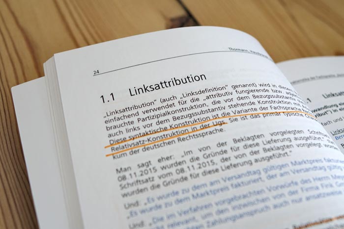 Buch Rechtssprache: Linksattribution