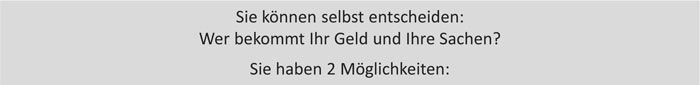 Schaubild zur Erbfolge in Leichter Sprache - Einstieg