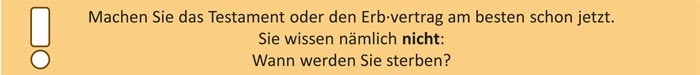 Schaubild zur Erbfolge in Leichter Sprache - zentrale Botschaft