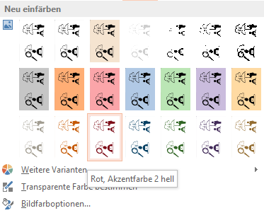 Screenshot PPT: Bild neu einfärben