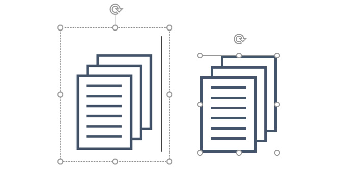 Dokument-Symbol im Textfeld und als Vektorgrafik