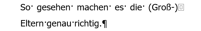 Wort mit Klammerbestandteil und Bindestrich nicht trennen und bedingter Nullbreite-Wechsel