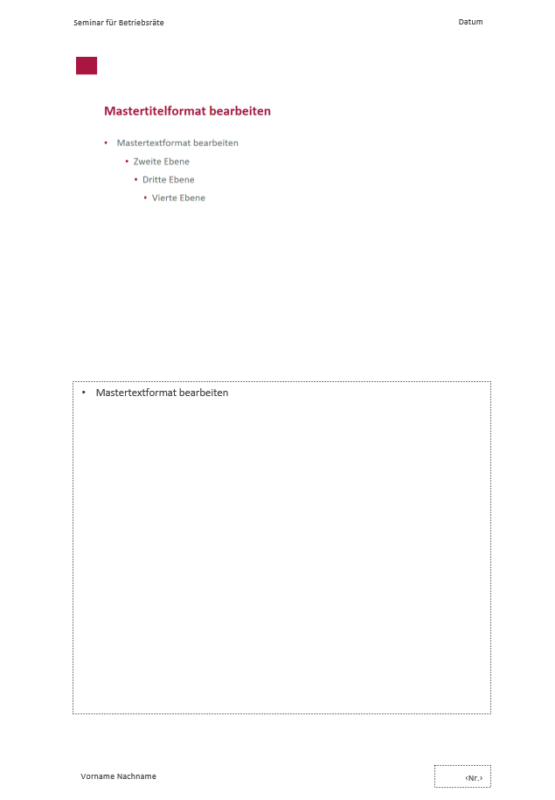 gestalteter Notizenmaster gestalteter Notizenmaster