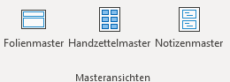 Screenshot PowerPoint: Masteransichten in der Menüleiste