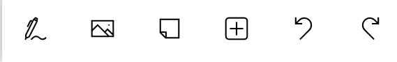 Screenshot Microsoft Whiteboard: Symbolleiste bei nicht aktiviertem digitalem Stift