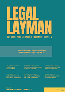 Dunkelgrünes Cover der ersten Ausgabe des Legal Layman