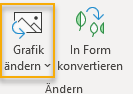 Screenshot Word: Grafik-ändern-Button auf der Registerkarte Grafikformat