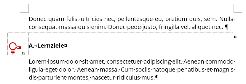 Einzeilige Überschrift: an Oberlänge der Überschrift ausgerichtetes Icon drückt untere Rahmenlinie nach unten