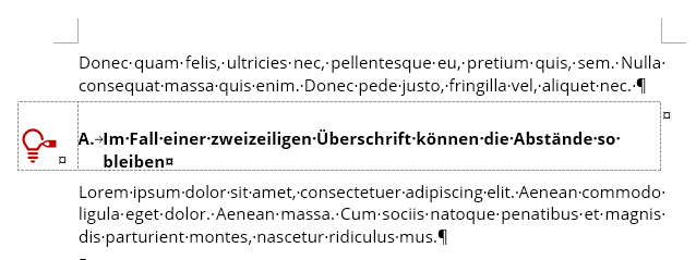 Ausrichtung des Icons an Oberlänge der Überschrift