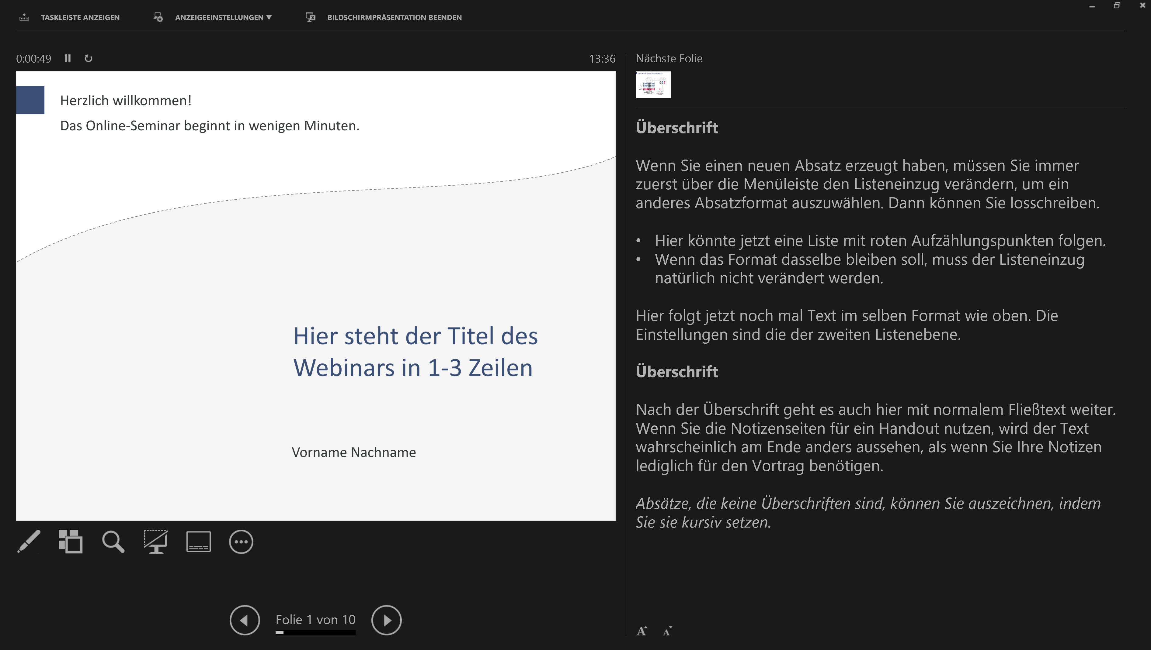 Formatierter Text in der Referentenansicht mit verschiedenen Absatzformaten und Leerzeilen zwischen den meisten Absätzen Formatierter Text in der Referentenansicht mit verschiedenen Absatzformaten und Leerzeilen zwischen den meisten Absätzen