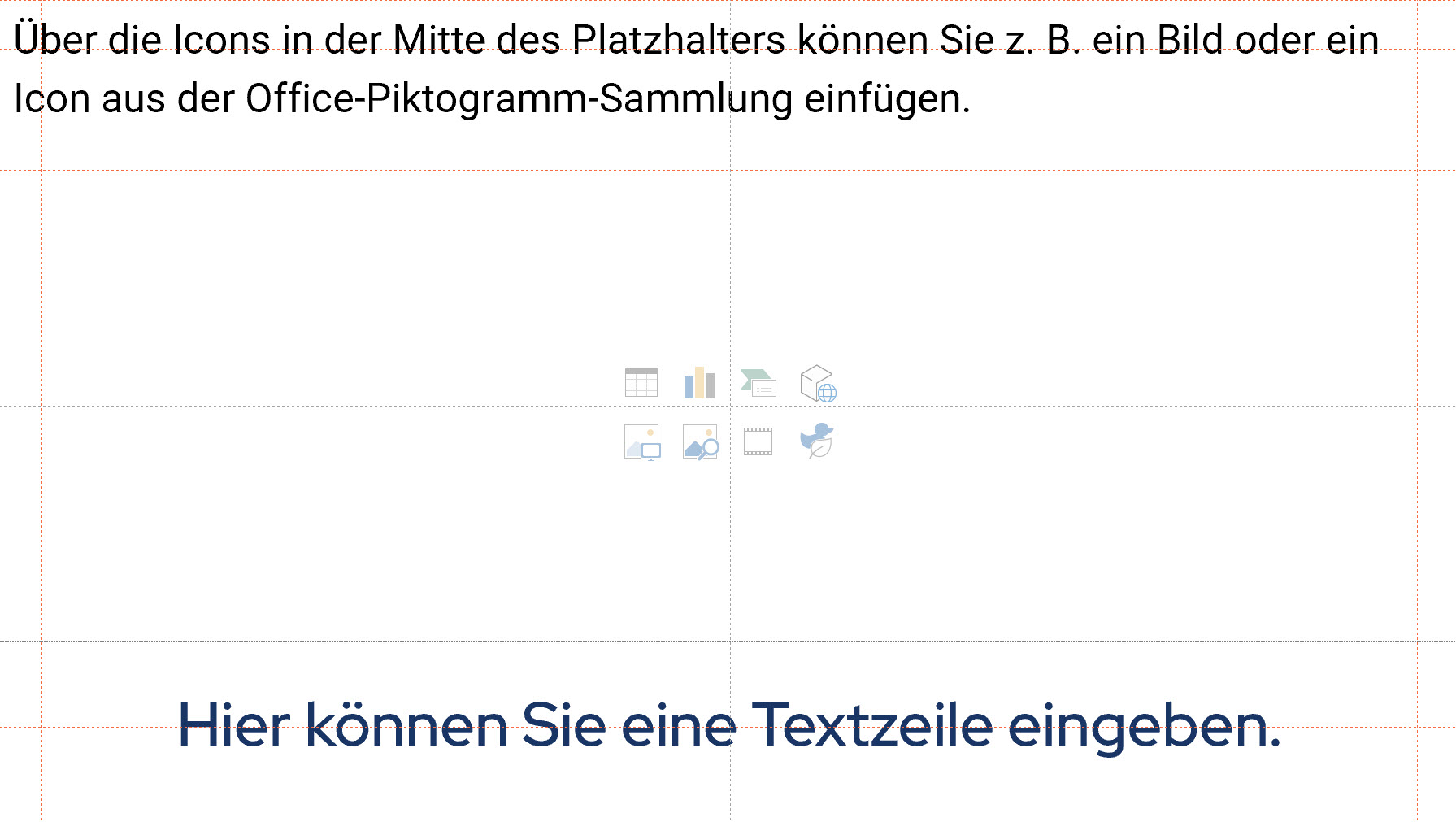 Platzhalter mit Text Folienlayout mit Platzhaltertexten