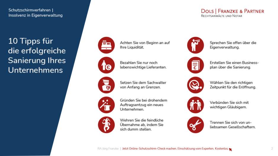 Inhaltsübersicht 10 Tipps in Form von Icons und Text