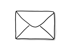 Einfache Zeichnung eines Briefumschlags
