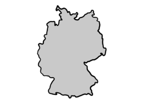 Einfache Zeichnung einer Deutschlandkarte