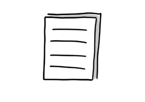 Einfache Zeichnung eines mehrseitigen Dokumentes mit Linien