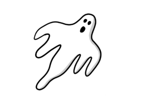 Einfache Zeichnung eines Gespenstes