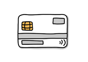 Einfache Zeichnung einer Kreditkarte