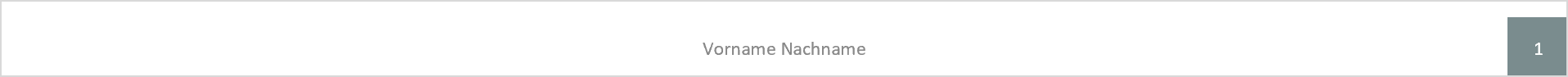 Fußzeile der Ausgangsfolie mit zwei Platzhaltern; im Platzhalter in der Mitte steht Vorname Nachname; die Foliennummer befindet sich einem grauen Kästchen